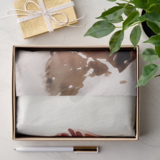  kerstman glimlacht in het bos tissuepapier (Geschenk)