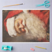 Kerstman glimlacht met rood pet tissuepapier (Craft)