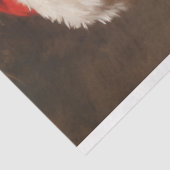 Kerstman glimlacht met rood pet tissuepapier (Detail)