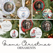 Kerstman Gnome Baby's Eerste Kerstmis Foto Keramisch Ornament