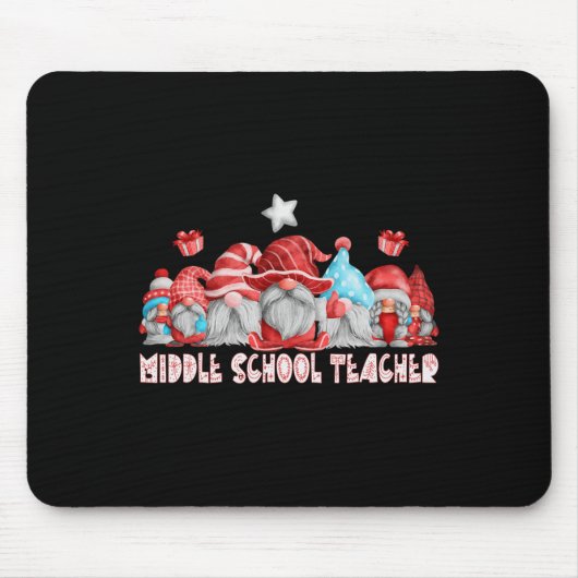 Kerstman Gnome Ck Voor Middelbare School Docent Ke Muismat (Voorkant)