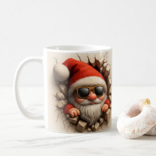Kerstman Gnome in mok - Grappige Kerstmis Gebarste