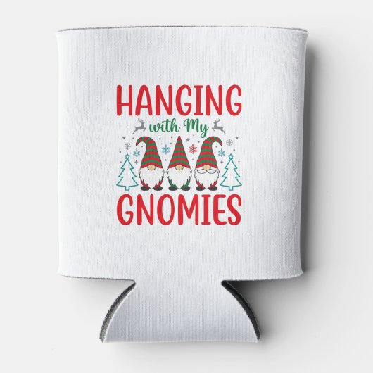 Kerstman Gnome met mijn Gnomies Blikjeskoeler (Voorkant)