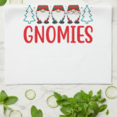 Kerstman Gnome met mijn Gnomies Theedoek (Gevouwen)