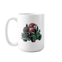 Kerstman Gnome op een pick-up truck ontwerp