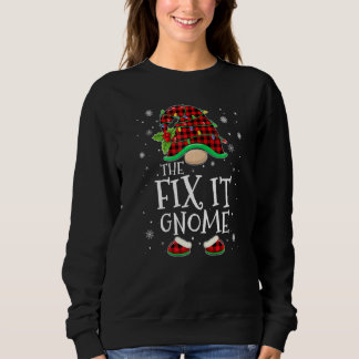 Kerstman Gnome Rode Geruite Matching Familie Kerst Trui
