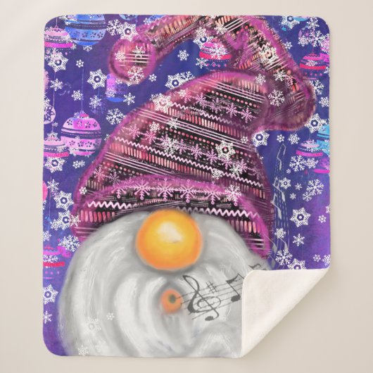 Kerstman Gnome Sherpa Dekbed Deken (Voorkant)