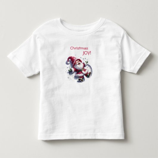 Kerstman Gnome Sneeuwengelen - Kerstvreugde! Kinder Shirts (Voorkant)