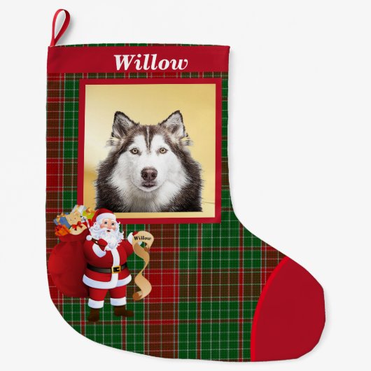 Kerstman Goede hondenlijst Fotonaam Grote Kerstmis Grote Kerstsok (Voorkant)