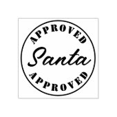 Kerstman Goedgekeurd Cadeau Rubberstempel (Afrduk)