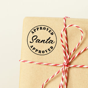 Kerstman Goedgekeurd Cadeau Rubberstempel