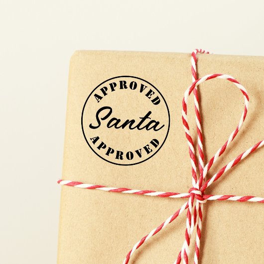 Kerstman Goedgekeurd Cadeau Rubberstempel