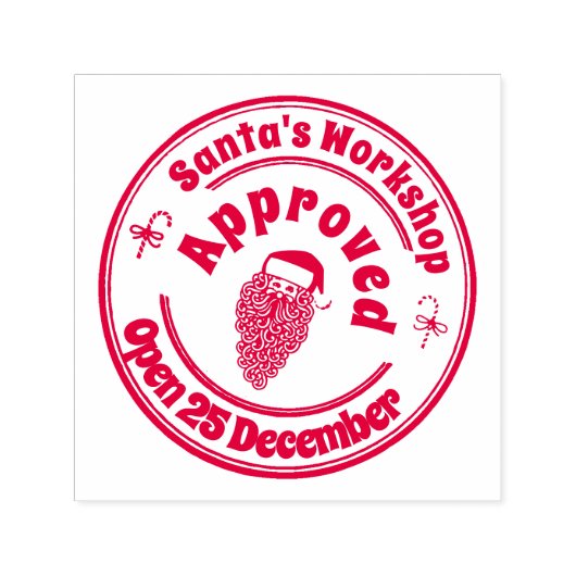 Kerstman goedgekeurd open 25 december schattige sn  zelfinktende stempel (Design)