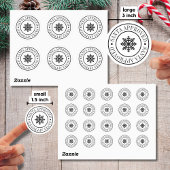 Kerstman Goedgekeurde Gift Levering Ronde Sticker