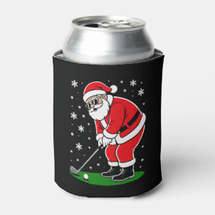 Kerstman Golf Golfer Sneeuwvlokken Golfer Blikjeskoeler