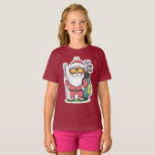 Kerstman Golfen Kerst Fun T-shirt (Voorkant volledig)