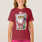 Kerstman Golfen Kerst Fun T-shirt (Voorkant)