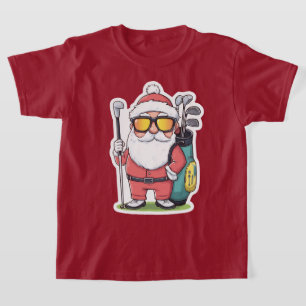 Kerstman Golfen Kerst Fun T-shirt
