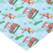 Kerstman Golfen Met Rendier Patroon Tafelkleed (Gekanteld)