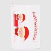 Kerstman Golfhanddoek (Voorkant)