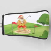 Kerstman golft kerst in juli golfheadcover (Voorkant)