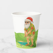 Kerstman golft kerst in juli papieren bekers (Voorkant)