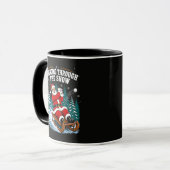 Kerstman Golft Vrolijk Kerstfeest Golfer Mok (Voorkant links)