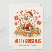 Kerstman Goose Kerstmis Feestdagenkaart (Voorkant)