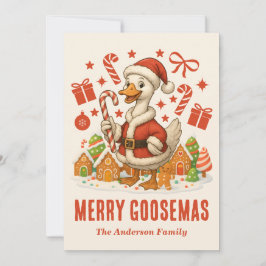 Kerstman Goose Kerstmis Feestdagenkaart