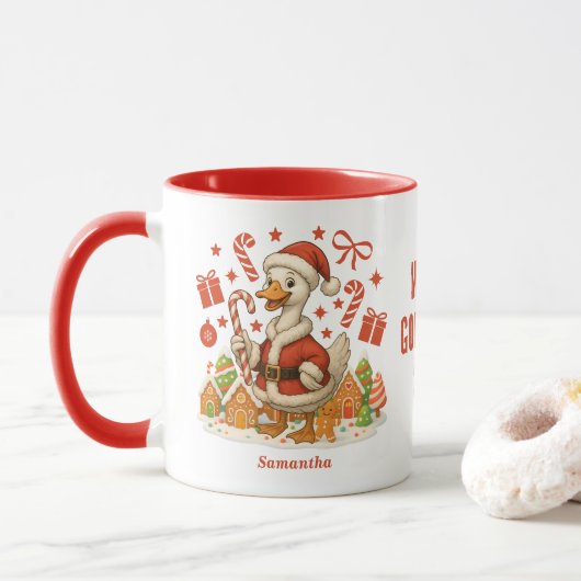 Kerstman Goose Kerstmis Mok (Met donut)