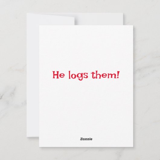 Kerstman Grappen Feestdagenkaart (Achterkant)