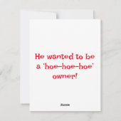 Kerstman Grappen Feestdagenkaart (Achterkant)