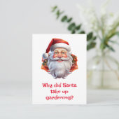 Kerstman Grappen Feestdagenkaart (Staand voorkant)