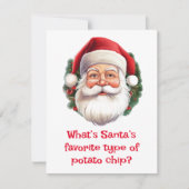 Kerstman Grappen Feestdagenkaart (Voorkant)