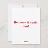 Kerstman grappen feestdagenkaart (Achterkant)