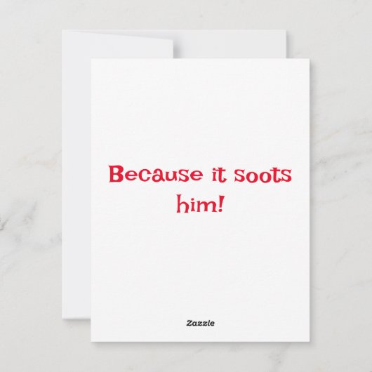 Kerstman grappen feestdagenkaart (Achterkant)