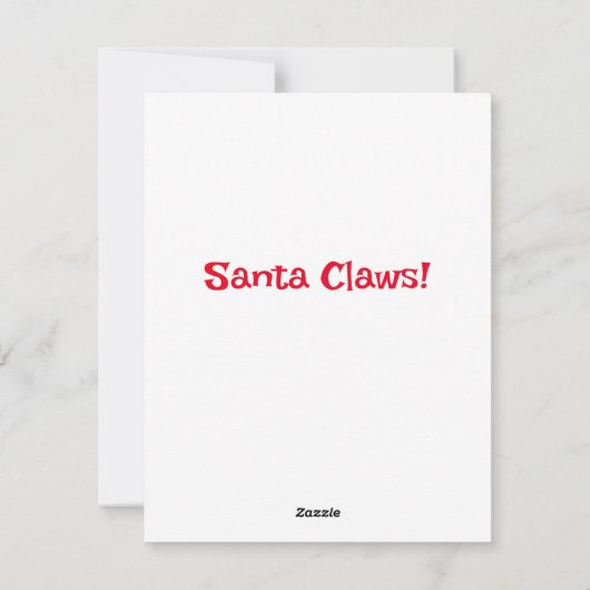 Kerstman Grappen Feestdagenkaart (Achterkant)