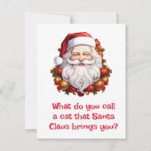 Kerstman Grappen Feestdagenkaart (Voorkant)