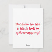 Kerstman Grappen Feestdagenkaart (Achterkant)