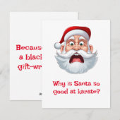 Kerstman Grappen Feestdagenkaart (Voorkant / Achterkant)