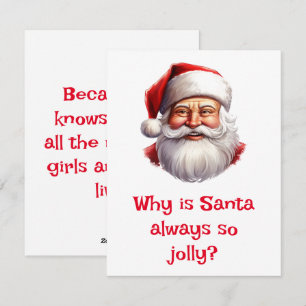 Kerstman Grappen Feestdagenkaart