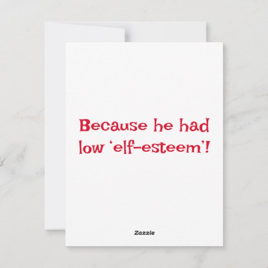 Kerstman Grappen Feestdagenkaart (Achterkant)