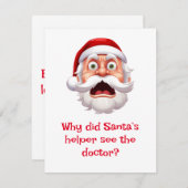 Kerstman Grappen Feestdagenkaart (Voorkant / Achterkant)