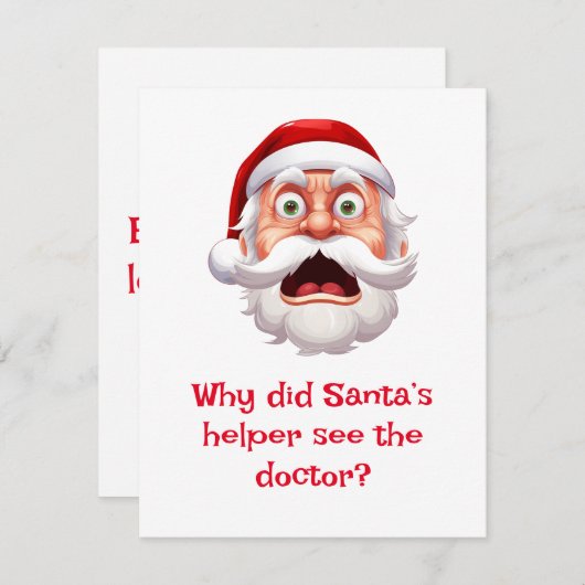 Kerstman Grappen Feestdagenkaart (Voorkant / Achterkant)