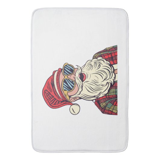 Kerstman - Grappig Badmat (Voorkant Verticaal)