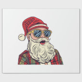 Kerstman - Grappig Cadeaupapier (Vlak)