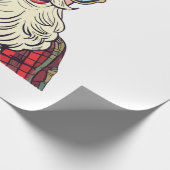 Kerstman - Grappig Cadeaupapier (Hoek)