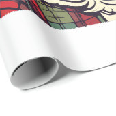 Kerstman - Grappig Cadeaupapier (Rol Hoek)