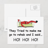 Kerstman Grappig Feestdagenkaart (Voorkant / Achterkant)