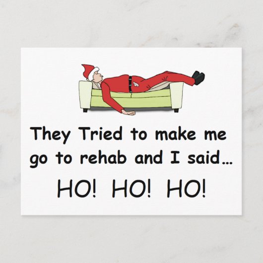 Kerstman Grappig Feestdagenkaart (Voorkant)